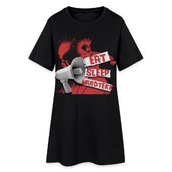 Hardtekk Tekke Allemagne de l’Est - Robe T-shirt Femme - noir - Devant