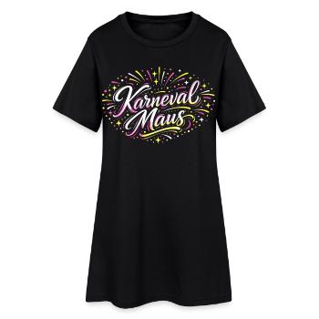 Kölner Karnevalsmaus Alaaf Lustig Fasching Geschen - Frauen T-Shirt-Kleid - Schwarz - Vorne