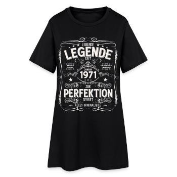 Légende du 55e anniversaire Janvier Né en 1971 - Robe T-shirt Femme - noir - Devant