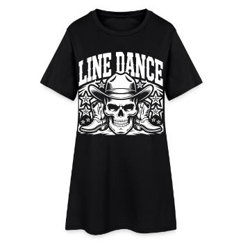 Cowboy en Ligne de Crâne - Robe T-shirt Femme - noir - Devant