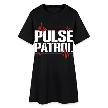 Cardiac Tech Pulse Patrol Cardiac Sonographer - Frauen T-Shirt-Kleid - Schwarz - Vorne