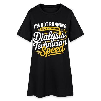 Dialysis Technician Tempo - Women’s T-Shirt Dress - black - Front