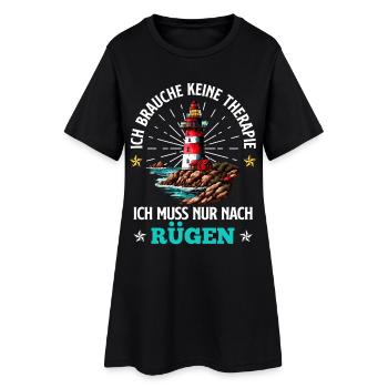 Baltic Sea NEED NO THERAPY NEED ONLY RÜGEN - Women’s T-Shirt Dress - black - Front