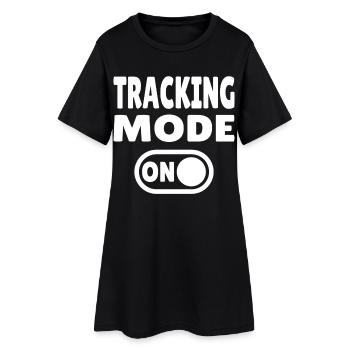 Mode de suivi activé – Aventure de suivi - Robe T-shirt Femme - noir - Devant