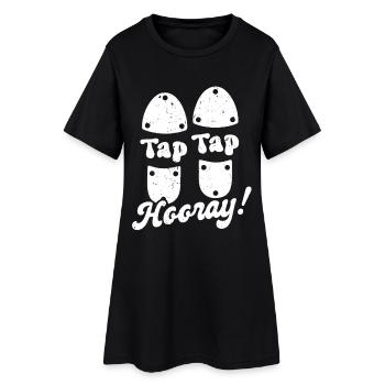 Stepptanz Stepptänzer - Frauen T-Shirt-Kleid - Schwarz - Vorne