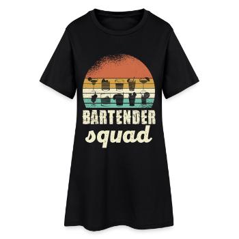 Barmans Squad Rétro - Robe T-shirt Femme - noir - Devant