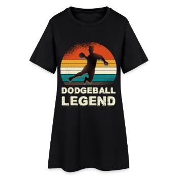 Look rétro de Dodgeball Legend - Robe T-shirt Femme - noir - Devant
