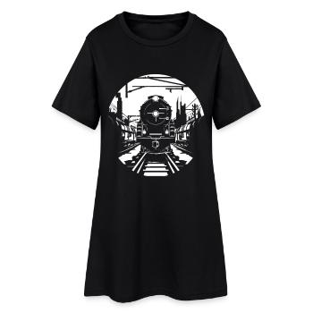 Railway Sketch - Women’s T-Shirt Dress - black - Front