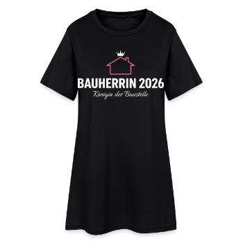 Client 2026 Reine du chantier - Robe T-shirt Femme - noir - Devant