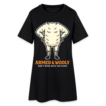 Déguisement de mouton - Robe T-shirt Femme - noir - Devant
