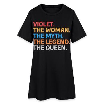 Violet La Femme Le Mythe La Légende La Reine - Robe T-shirt Femme - noir - Devant