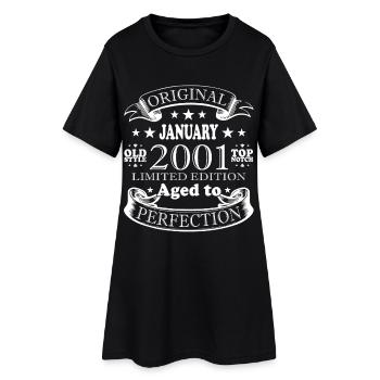 25e anniversaire Original janvier 2001 - Robe T-shirt Femme - noir - Devant