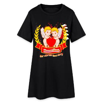 Heaven Sent - Notre histoire d’amour éternelle - Robe T-shirt Femme - noir - Devant
