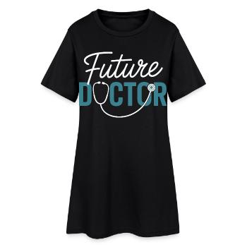 Future conception du stéthoscope Doctor - Robe T-shirt Femme - noir - Devant