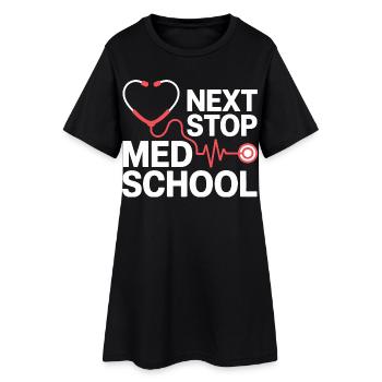 Thé cardiaque stéthoscope de l’école de médecine - Robe T-shirt Femme - noir - Devant