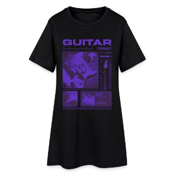 Guitariste Guitariste Rock Musicien streetwear - Robe T-shirt Femme - noir - Devant