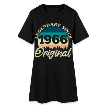 1966 Vintage Rétro Original Cadeau d'anniversaire - Robe T-shirt Femme - noir - Devant