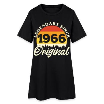 1966 Vintage Rétro Original Cadeau d'anniversaire - Robe T-shirt Femme - noir - Devant