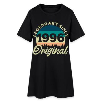 1996 Vintage Rétro Original Cadeau d'anniversaire - Robe T-shirt Femme - noir - Devant