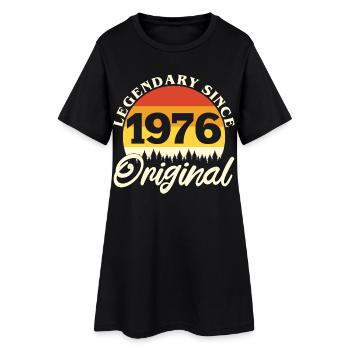 1976 Vintage Rétro Original Cadeau d'anniversaire - Robe T-shirt Femme - noir - Devant