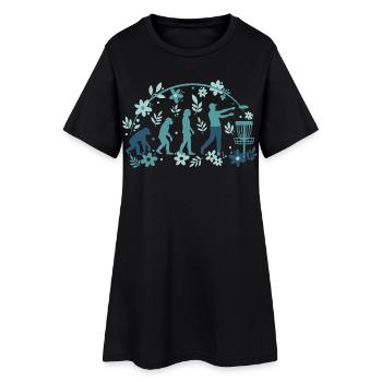 Disc Golf Evolution Drôle de Disc Golfeur Flying Disc - Robe T-shirt Femme - noir - Devant
