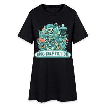 Disc Golf jusqu’à la mort Squelette Drôle de Disc Golf - Robe T-shirt Femme - noir - Devant