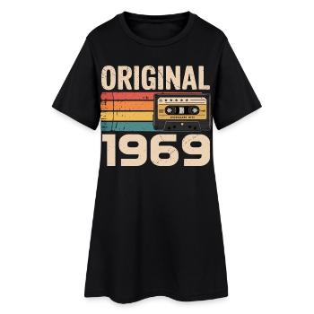 Original 1969 Vintage 1969 Rétro Anniversaire - Robe T-shirt Femme - noir - Devant