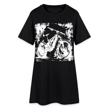 Mountain Bike Lover Graphic - Women’s T-Shirt Dress - black - Front