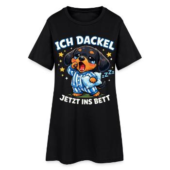 Teckel Offre des vêtements Je suis teckel maintenant - Robe T-shirt Femme - noir - Devant