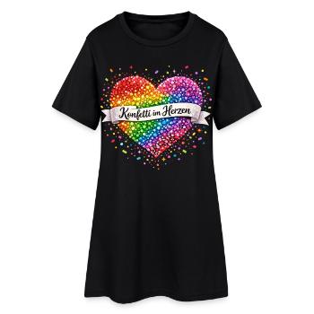 Confettis in the Heart - Carnival Fastelovend - Robe T-shirt Femme - noir - Devant