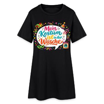 Cadeau drôle du carnaval de baignoire costumé - Robe T-shirt Femme - noir - Devant