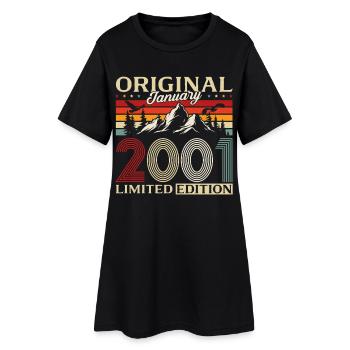 25e anniversaire Original janvier 2001 - Robe T-shirt Femme - noir - Devant