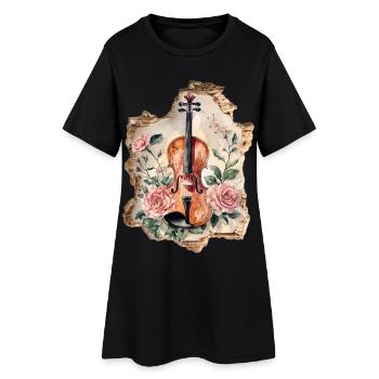 Violon Violon Vintage - Robe T-shirt Femme - noir - Devant