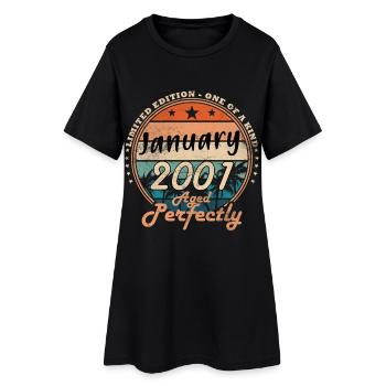 25e anniversaire Original janvier 2001 - Robe T-shirt Femme - noir - Devant