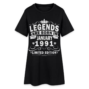 Légende du 35e anniversaire janvier 1991 - Robe T-shirt Femme - noir - Devant