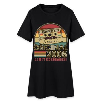 Original 2006 Vintage Vintage Anniversaire Rétro - Robe T-shirt Femme - noir - Devant