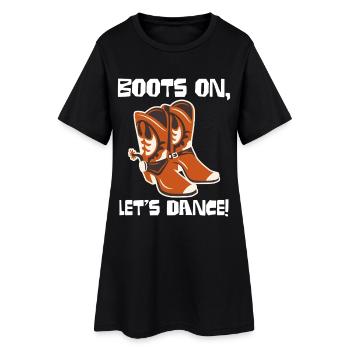 Bottes sur : Bottes de cow-boy dansant - Robe T-shirt Femme - noir - Devant
