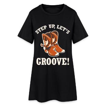 Step Up Boots Groove - Women’s T-Shirt Dress - black - Front