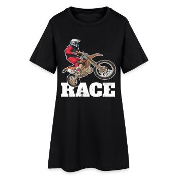Course de vélo sur terre - Robe T-shirt Femme - noir - Devant