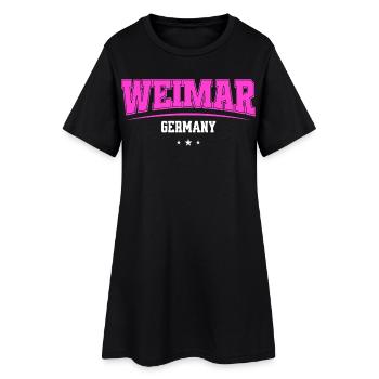 Weimar Germany Pink Retro Logo - Women’s T-Shirt Dress - black - Front
