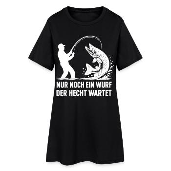 Pike Waiting A Cast Fishing Angler Gift - Women’s T-Shirt Dress - black - Front