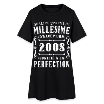 18 Year Anniversary Vintage 2008 Party Gift - Women’s T-Shirt Dress - black - Front
