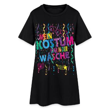 Mon costume était dans la blanchisserie Carnaval Carnaval - Robe T-shirt Femme - noir - Devant