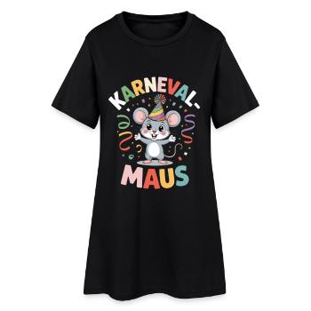 Karnevalsmaus Karneval Köln Kölner Karnevals Maus - Frauen T-Shirt-Kleid - Schwarz - Vorne