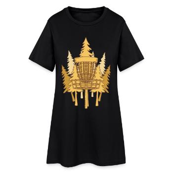 Disc Golf Basket Pines Scène de Disc Golf Volant - Robe T-shirt Femme - noir - Devant