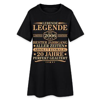 Birthday born in 2006 20 years - Women’s T-Shirt Dress - black - Front