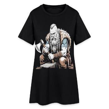 Légende viking viking marin Odin Raven Fighter - Robe T-shirt Femme - noir - Devant