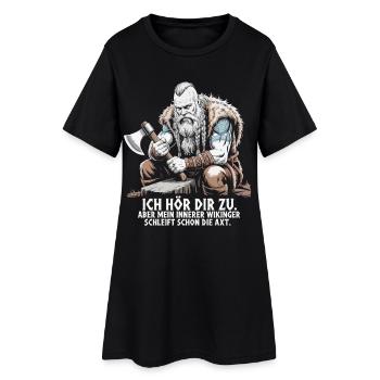 Légende viking viking marin Odin Raven Fighter - Robe T-shirt Femme - noir - Devant