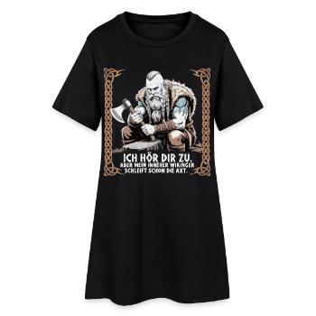 Légende viking viking marin Odin Raven Fighter - Robe T-shirt Femme - noir - Devant