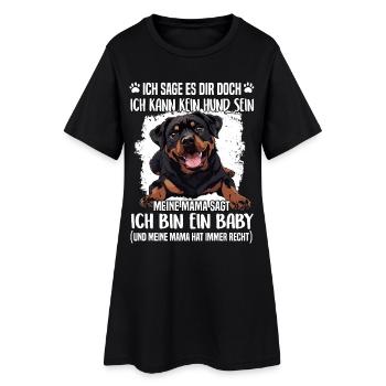 Rottweiler Hundehalter T für Rottweiler Mama - Frauen T-Shirt-Kleid - Schwarz - Vorne